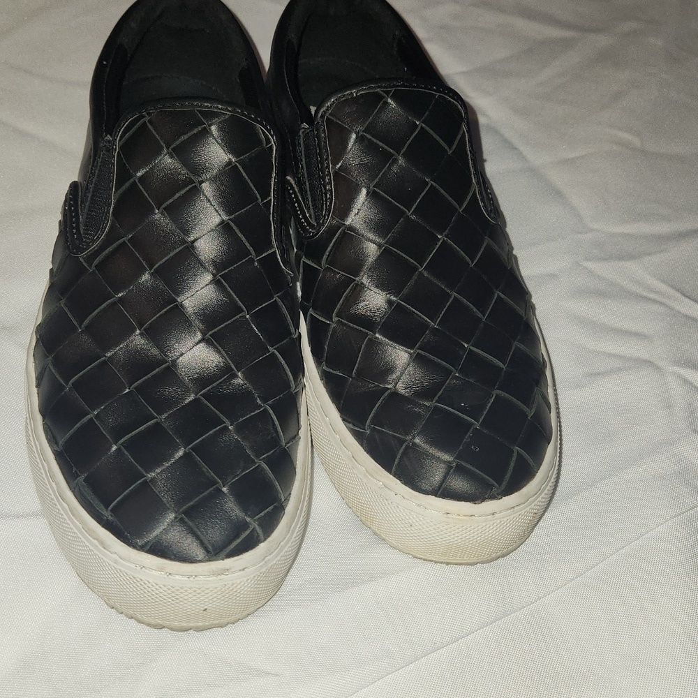 Mark Fisher Black Woven Slip-On Sneakers - Picture 2 of 7